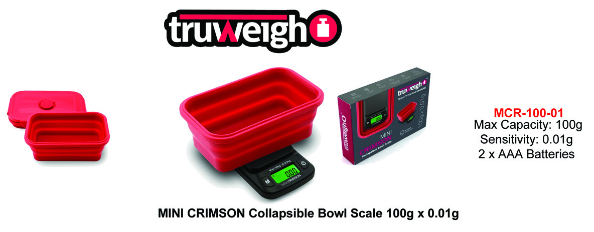 Truweight Mini Crimson Collapsible Bowl Scale Mcr 100 01