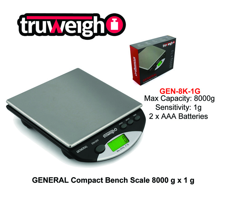 Truweight General Compact Bench Scale Gen 8k 1g