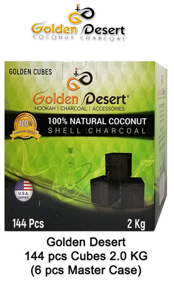 Golden Desert Charcoal Cubes 2 Kg 144 Pcs