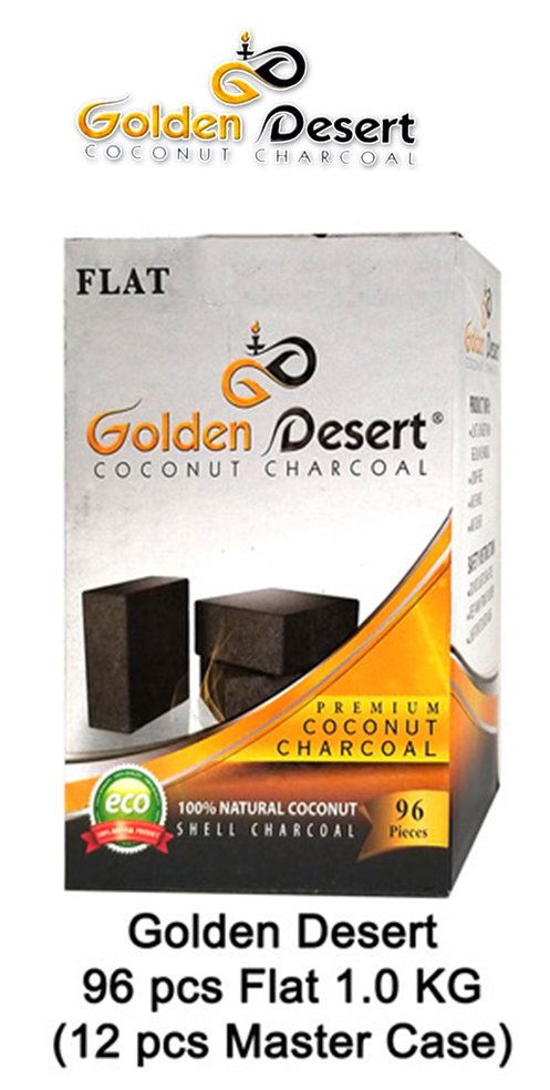 Golden Desert Charcoal Flats 1 Kg 96 Pcs