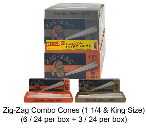 Zig Zag Combo Cones 1 1 & 4 King Size