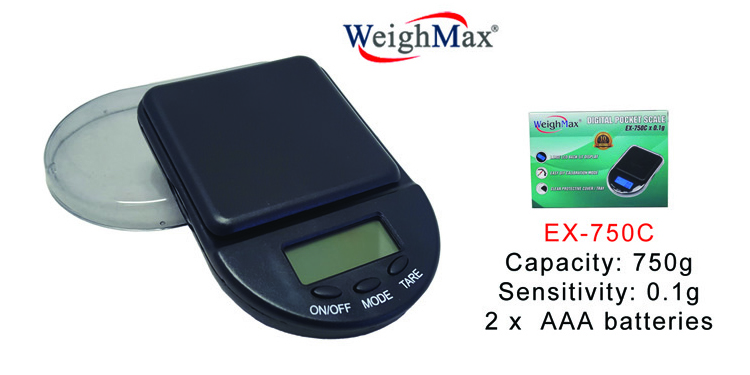 WeighMax Digital Pocket Scale Ex 750c