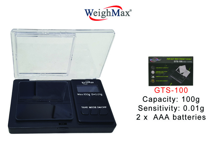 WeighMax Pop out Tray Pocket Scale GTS 100