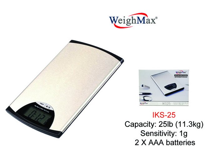 WeighMax Stainless Steel Kitchen Scale Iks 25