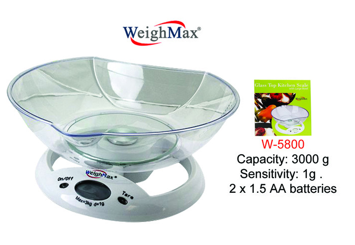 WeighMax Kitchen Scale With Large Bowl W 5800