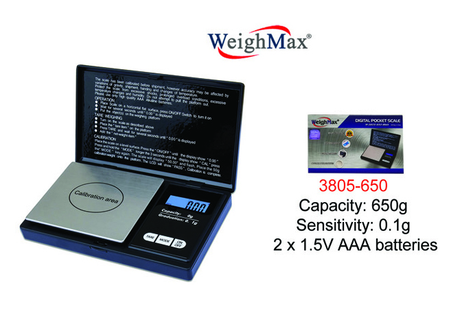 WeighMax Digital Pocket Scale 3805 650