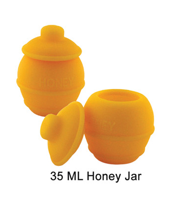 35 Ml Silicone Honey Jar Orange Color