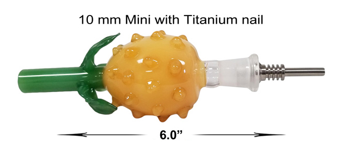 6 Inch Pineapple Nectar Collector 10 mm Mini With Titanium Nail