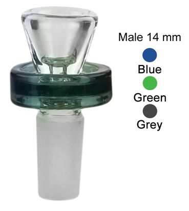 Blue Green Grey Bowl Peace Male 14 mm