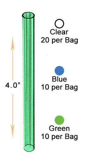 4 Inch Green Blue Clear Tube