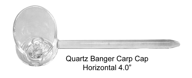 4 Inch Horizontal Quartz Banger Carp Cap