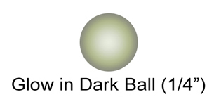 1 & 4 Inch Glow In Dark Ball