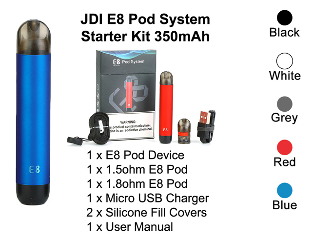 Jdi E8 Pod System Starter Kit 350mah