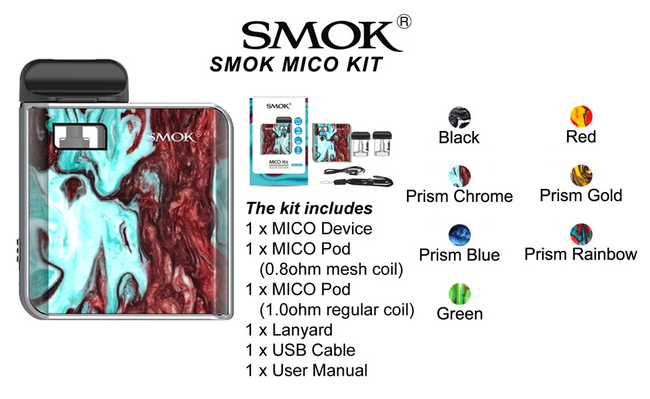Smok Mico Kit Prism Chrome Color