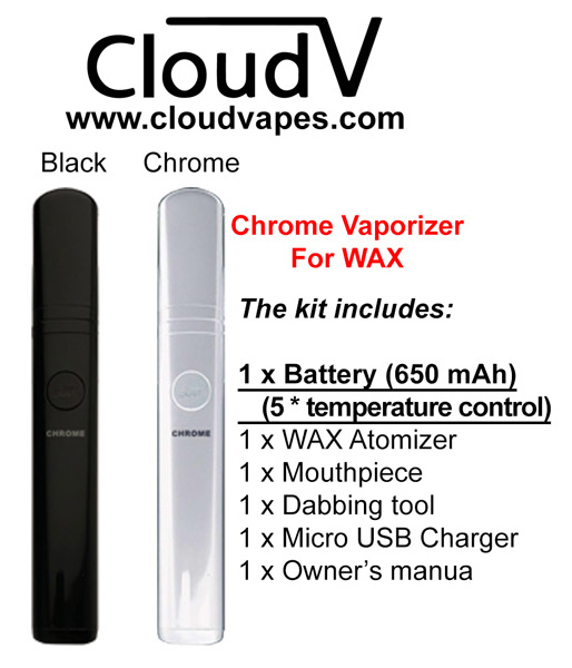 Chrome Vaporizer For Wax 650 Mah