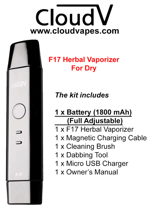 Cloudv F17 Herbal Vaporizer For Dry Herbs 1800mah