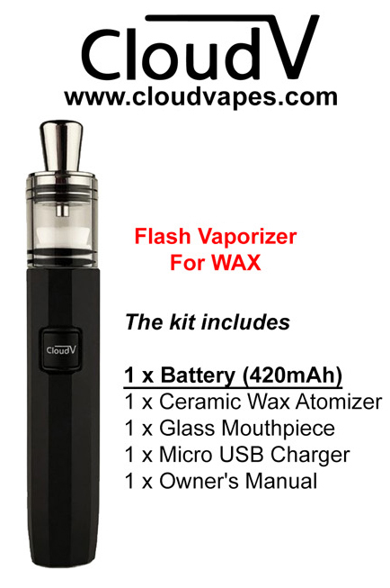 Cloudv Flash Vaporizer For Wax 420mah Battery