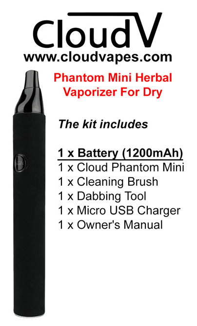 Cloudv Phantom Mini Herbal Vaporizer For Dry Herbs 1200mah