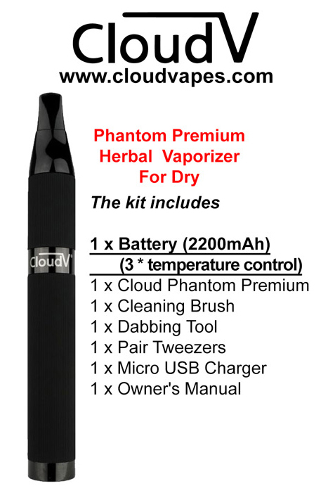 Cloudv Phantom Premium Herbal Vaporizer For Dry Herbs 2200mah