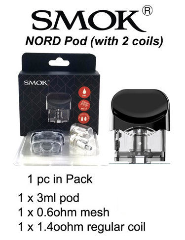 Smok Nord Pod With 2 Coils 3784