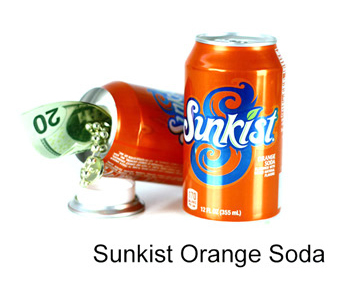 Sunkist Orange Soda Hidden Safe