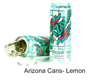Arizona Cans Lemon Tea Hidden Safe