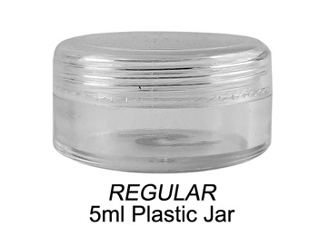5ml Regular Clear Plastic Jar