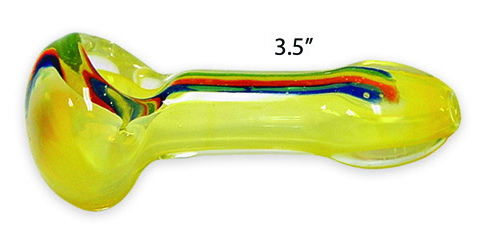 3.5 Inch Yellow Glass Hand Pipe