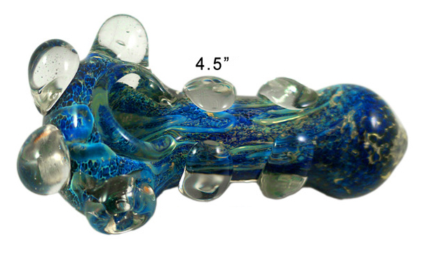 4.5 Inch Blue And Green Hand Pipe