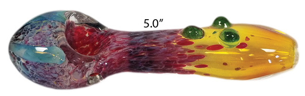 5 Inch Yellow red Glass Pipe