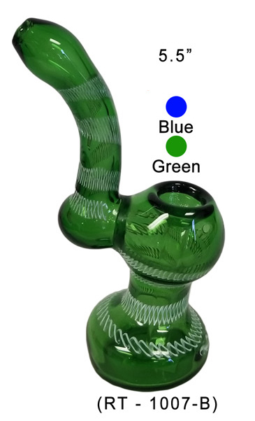 5.5 Inch Glass Hand Pipe Blue And Green Colors 4823