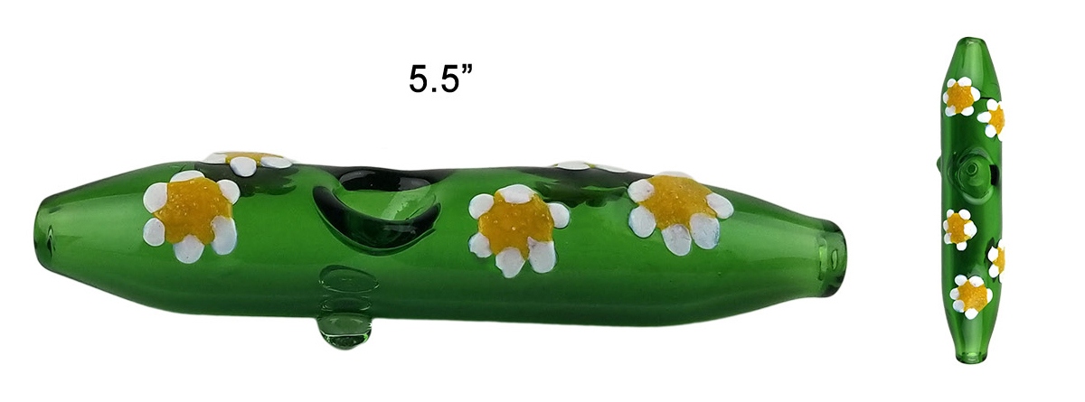 5.5 Pickle And Flowers Hand Pipe