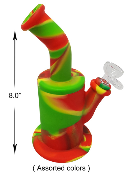 8.0 Inch Colorful Silicone Water Pipe