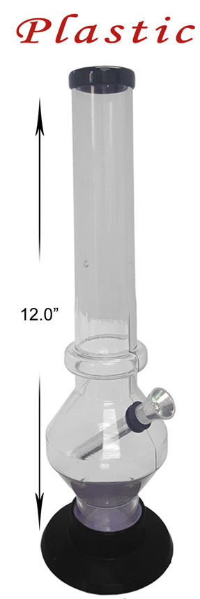 12 Inch Clear Plastic Diamond Water Pipe