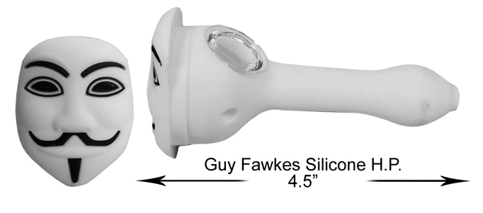 4.5 Inch Guy Fawkes Silicone Hand Pipe