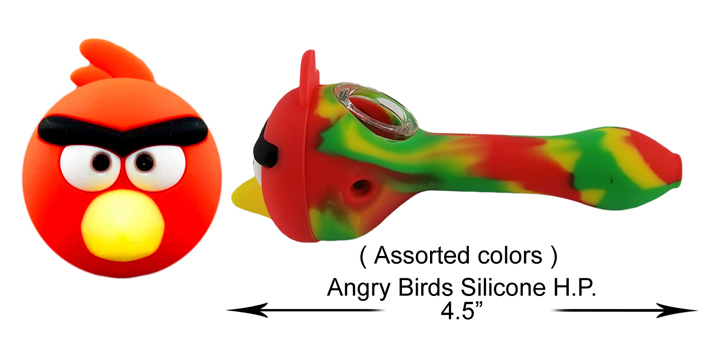 4.5 Inch Angry Birds Silicone Hand Pipe