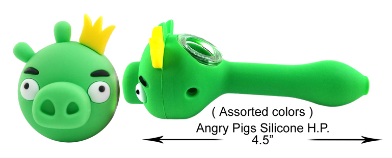 4.5 Inch Angry Pigs Silicone Hand Pipe