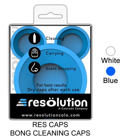 White Blue Bong Cleaning Caps