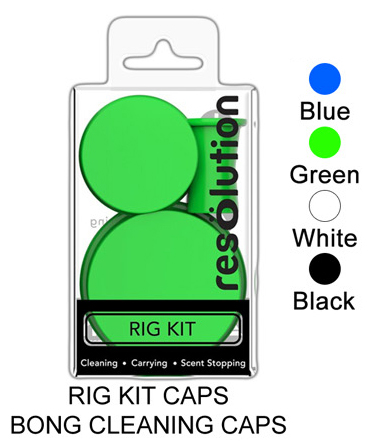 Blue Green White Black Regular Bong Cleaning Caps