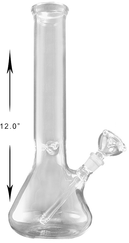 12 Inch Clear Glass Water Pipe