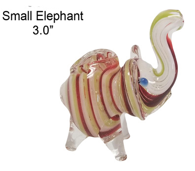 3.0 Small Elephant Glass Hand Pipe