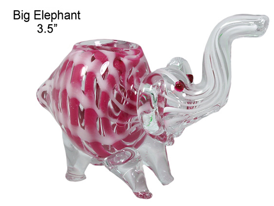 3.5 Inch Big Elephant Glass Hand Pipe