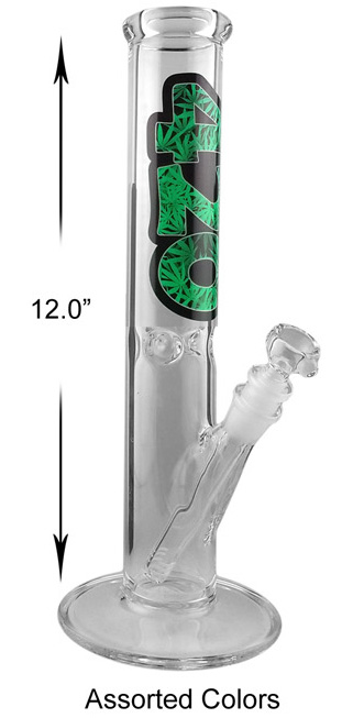 12 Inch Green 420 Straight Shooter Water Pipe