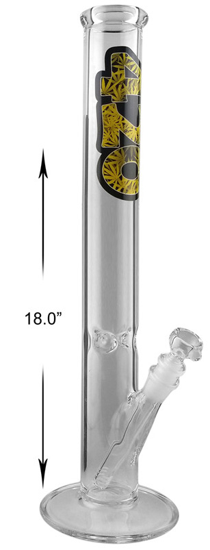 18 Inch Yellow 420 Straight Shooter Water Pipe