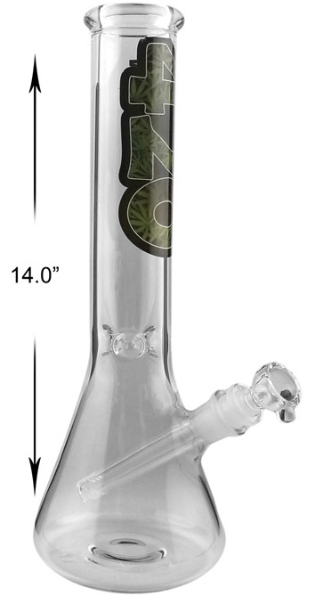 14 Inch Green 420 Beaker Water Pipe