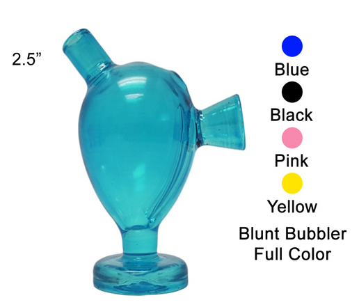 2.5 Inch Blunt Bubbler Full Color Blue