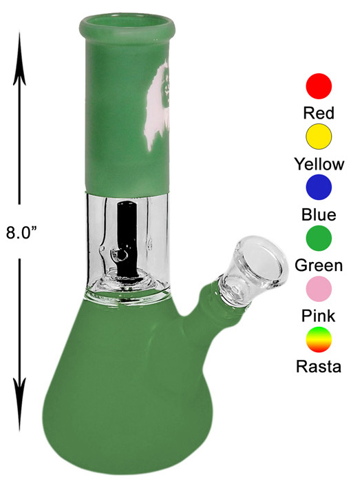 8 Inch Green Percolator Water Pipe