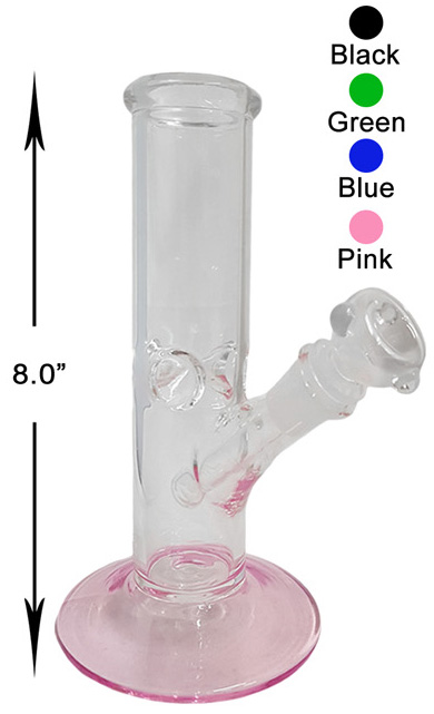8 Inch Pink Straight Shooter Water Pipe