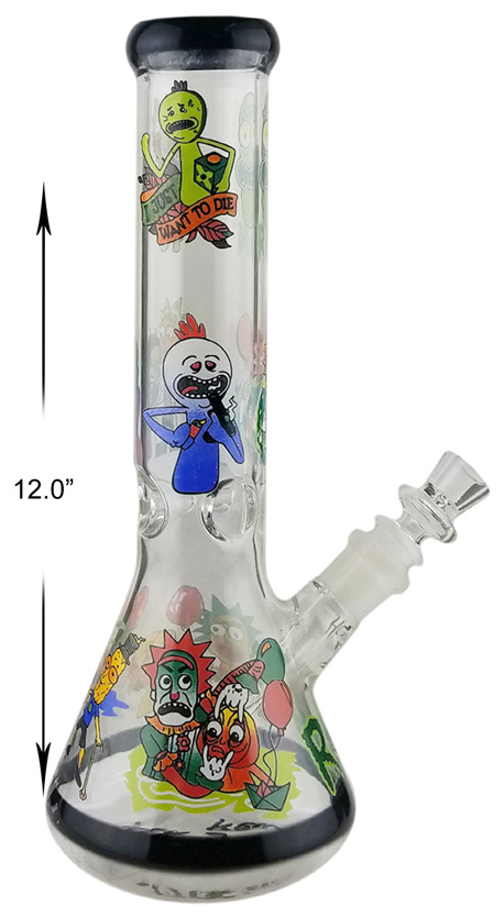 12 Inch Rick And Morty Beaker Water Pipe