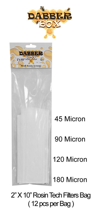 Rosin Tech Filters Bag 2 Inch X 10 Inch 12pcs